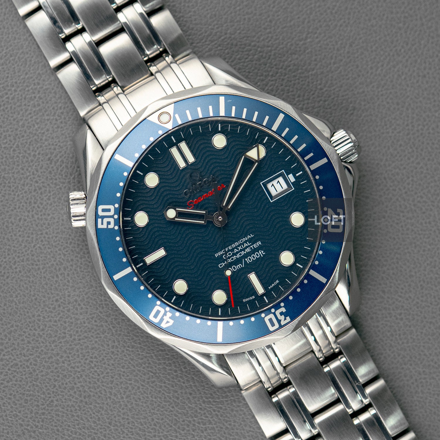 Omega Seamaster Diver 300M Automatic Date Blue Dial 41mm