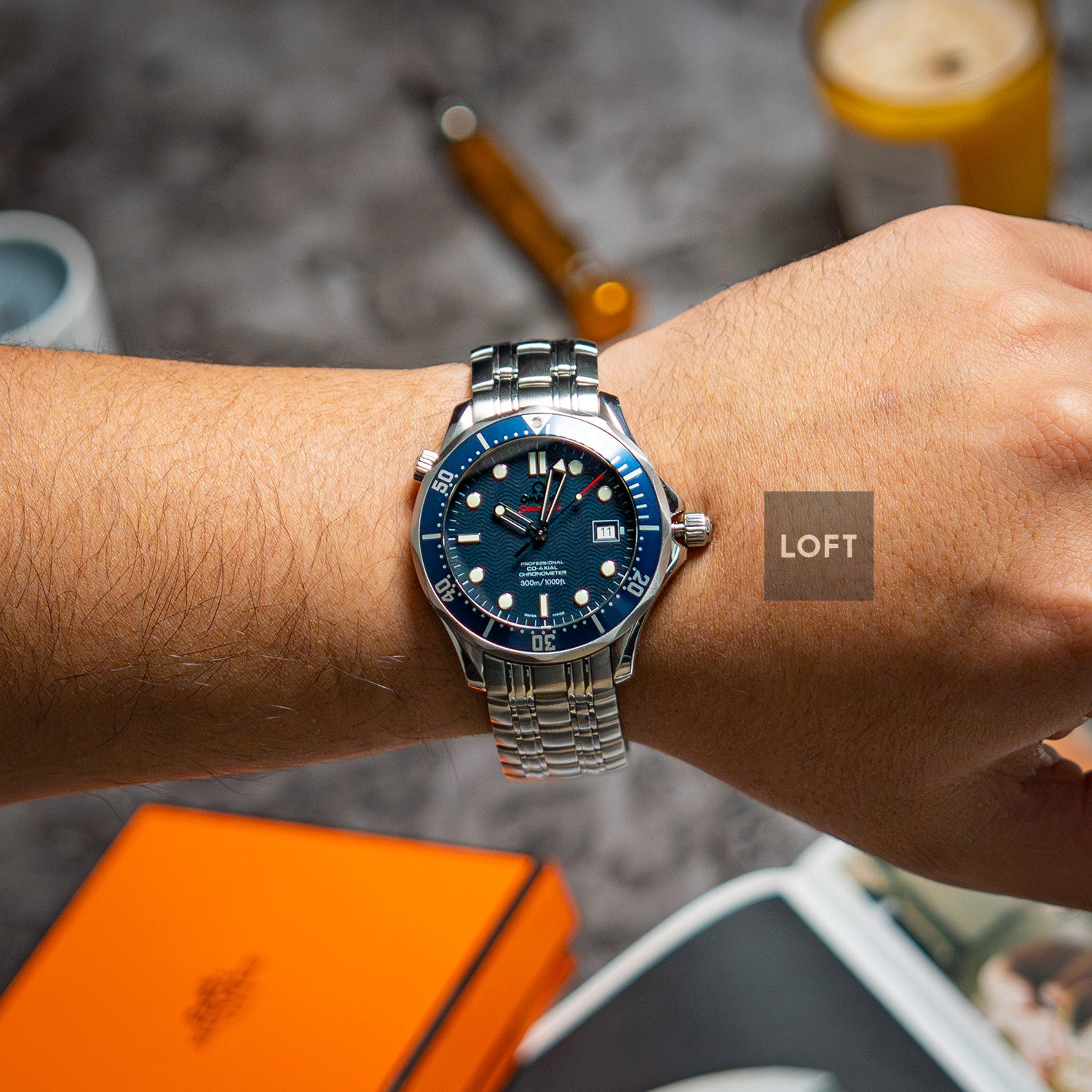 Omega Seamaster Diver 300M Automatic Date Blue Dial 41mm