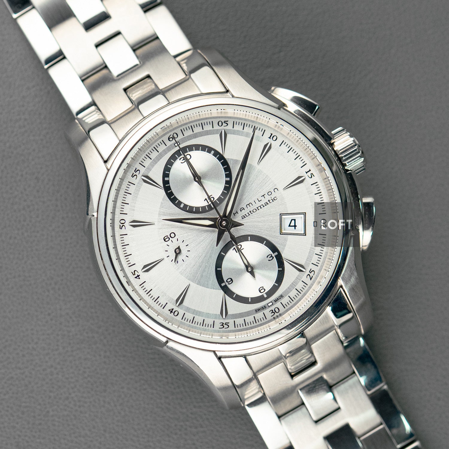 Hamilton Jazzmaster Automatic Chronograph Silver Dial 40mm