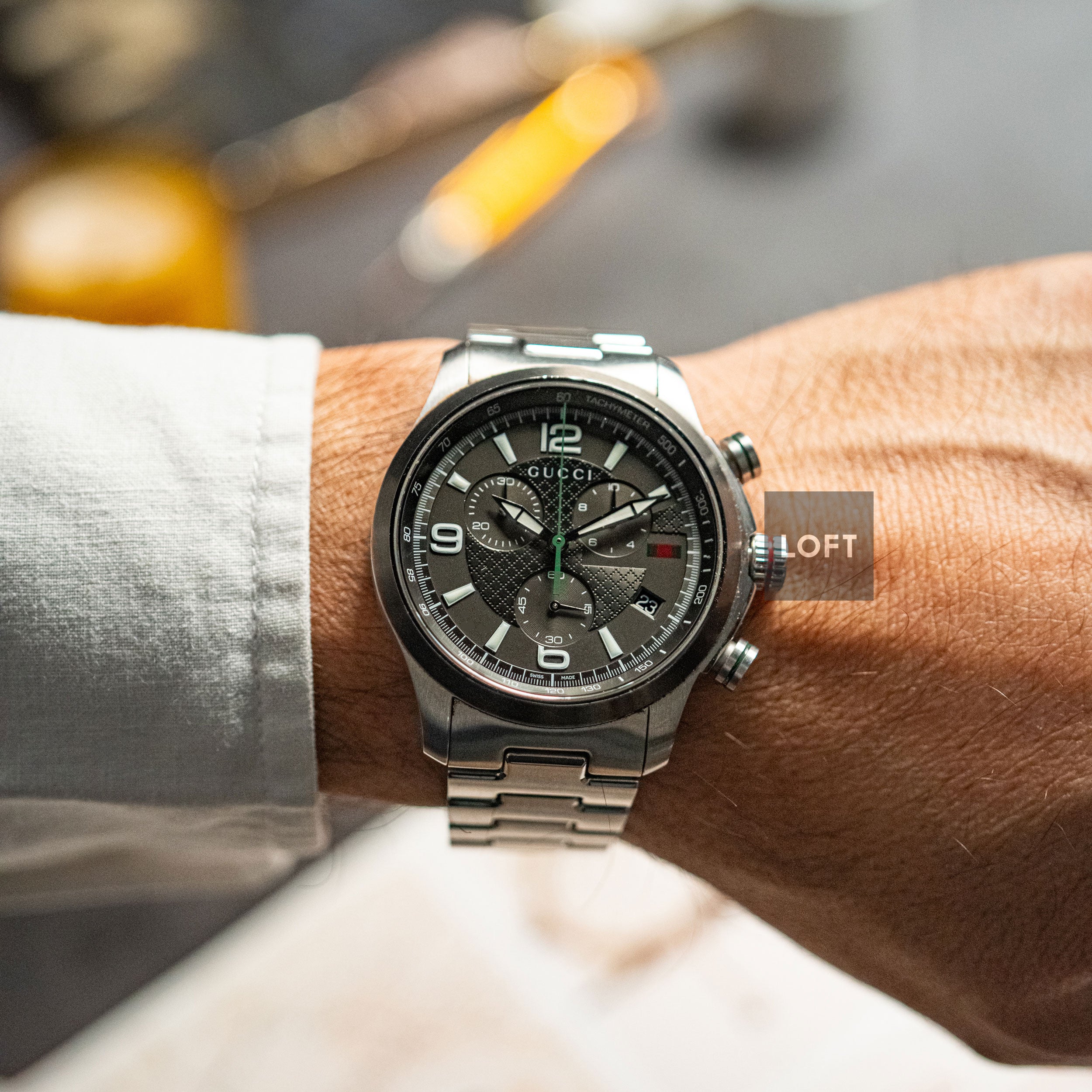 大人気☆GUCCI☆ G-Timeless Chronograph 44mm メンズウォッチ♪ Gucci G‑Timeless Quartz Chronograph Grey 44mm – LOFT