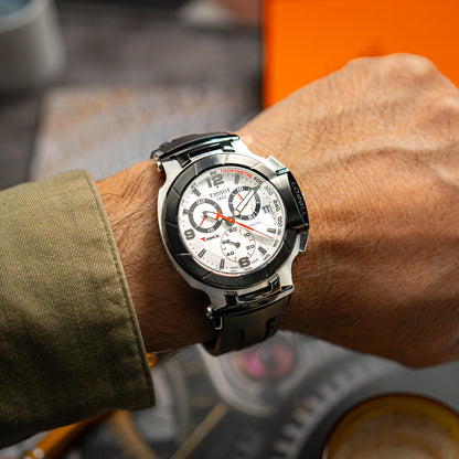 Tissot T-Race Quartz Chronograph Silver Dial 43mm