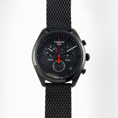 Tissot PR 100 Chronograph Quartz Black Dial 41mm