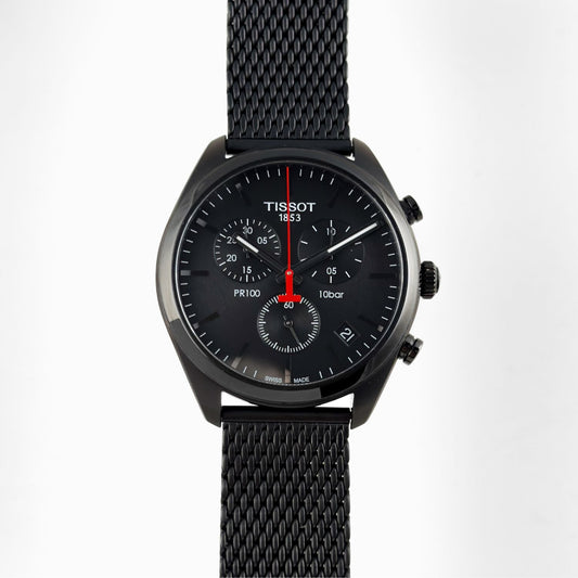 Tissot PR 100 Chronograph Quartz Black Dial 41mm