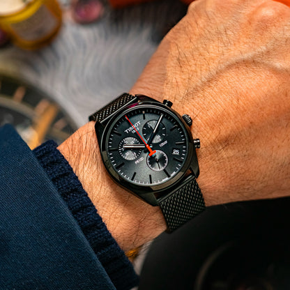 Tissot PR 100 Chronograph Quartz Black Dial 41mm