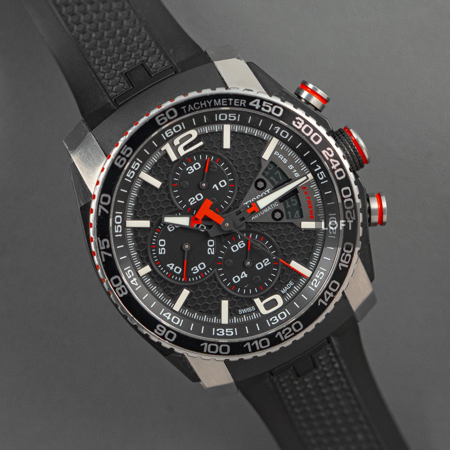Tissot PRS 516 Extreme Automatic Chronograph Black Dial 45mm