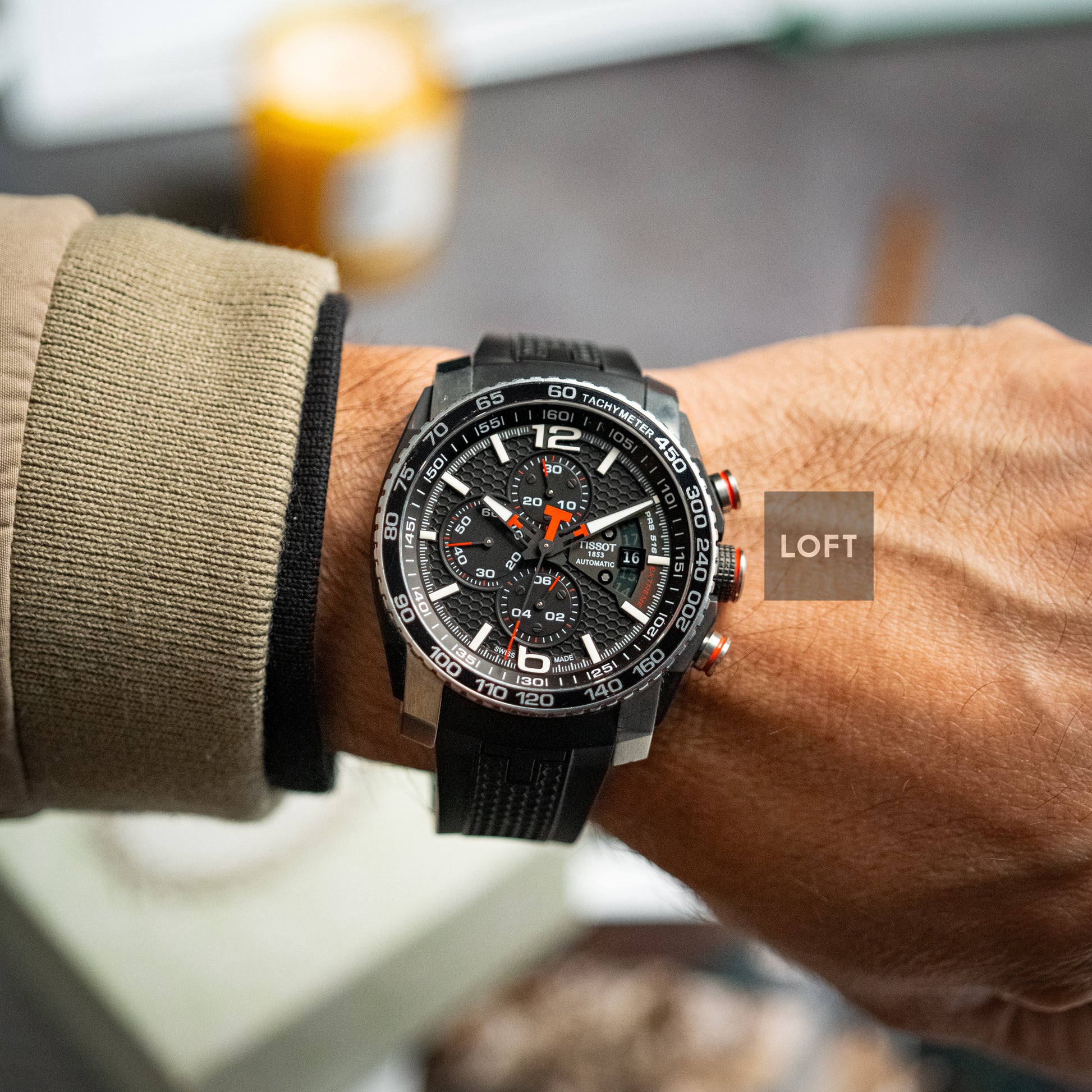 Tissot PRS 516 Extreme Automatic Chronograph Black Dial 45mm
