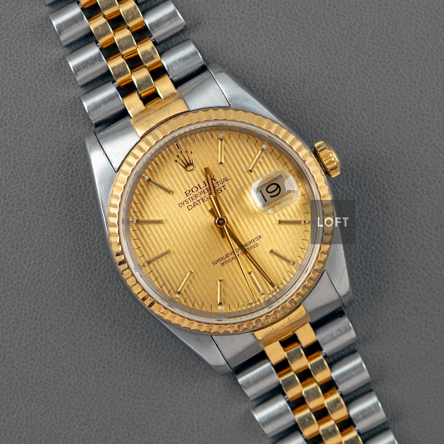 Rolex Datejust 16233 Automatic Two-Tone Golden Dial 36mm