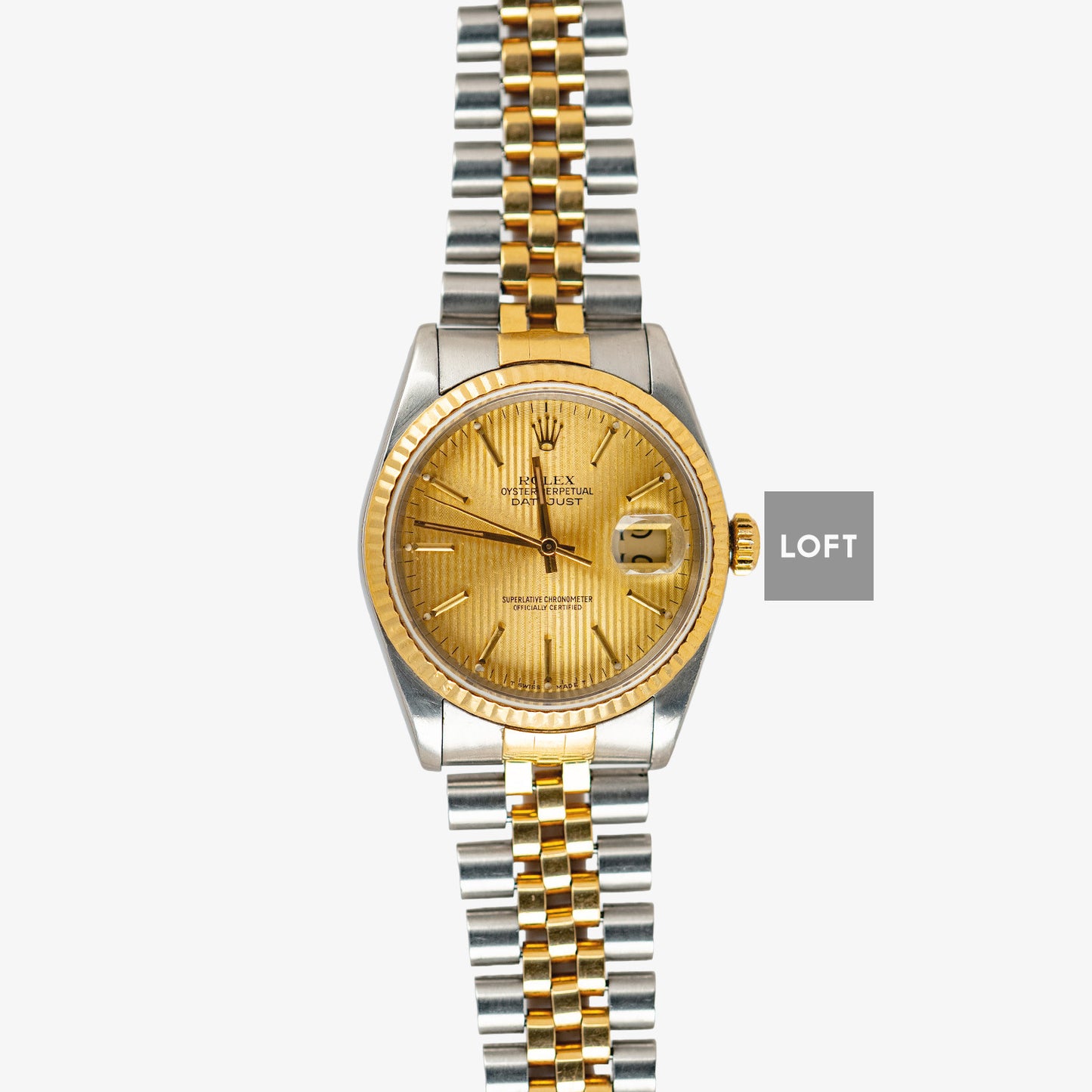 Rolex Datejust 16233 Automatic Two-Tone Golden Dial 36mm