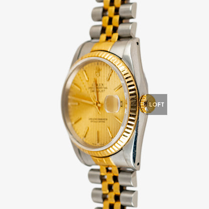 Rolex Datejust 16233 Automatic Two-Tone Golden Dial 36mm