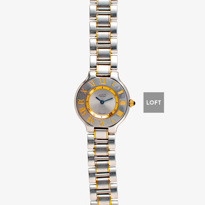 Cartier Must 21 Two‑Tone Quartz Silver Dial 28mm