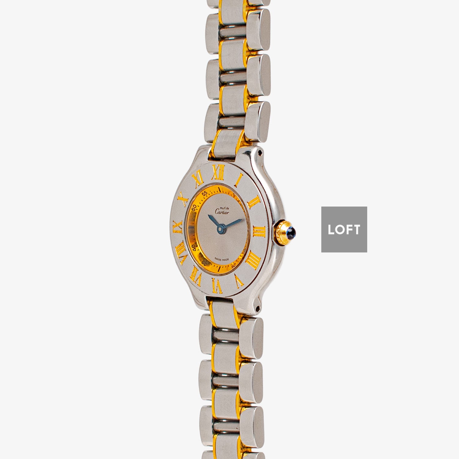 Cartier Must 21 Two‑Tone Quartz Silver Dial 28mm