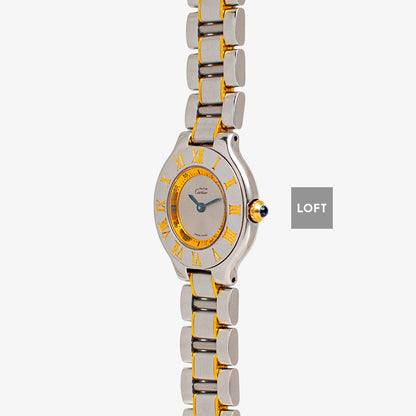 Cartier Must 21 Two‑Tone Quartz Silver Dial 28mm