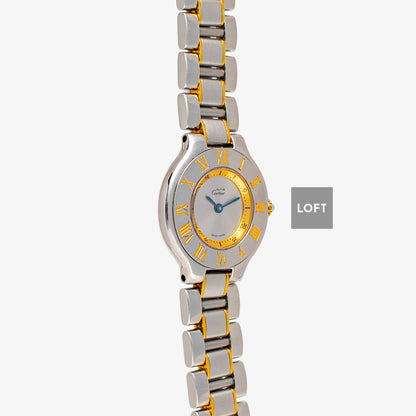 Cartier Must 21 Two‑Tone Quartz Silver Dial 28mm