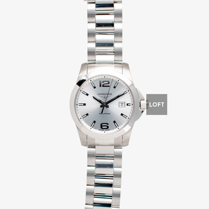 Longines Conquest Classic Quartz Silver Dial 41mm