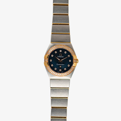 Omega Constellation Quartz Two‑Tone Blue Dial 24mm