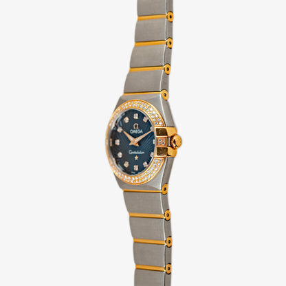 Omega Constellation Quartz Two‑Tone Blue Dial 24mm