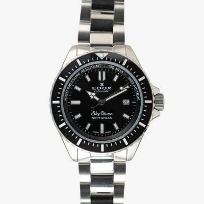 Edox SkyDiver Neptunian Automatic Black 44mm