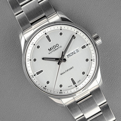 Mido Multifort Automatic Day-Date Silver Dial 42mm