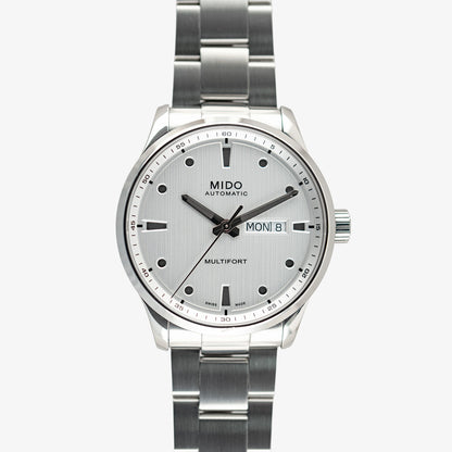 Mido Multifort Automatic Day-Date Silver Dial 42mm