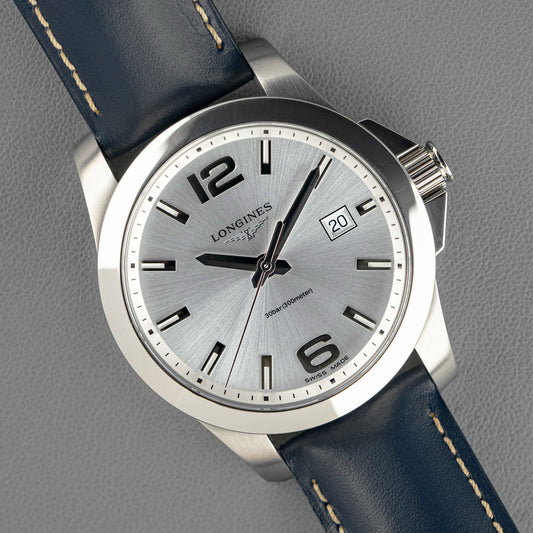 Longines Conquest Classic Quartz Silver Dial 41mm