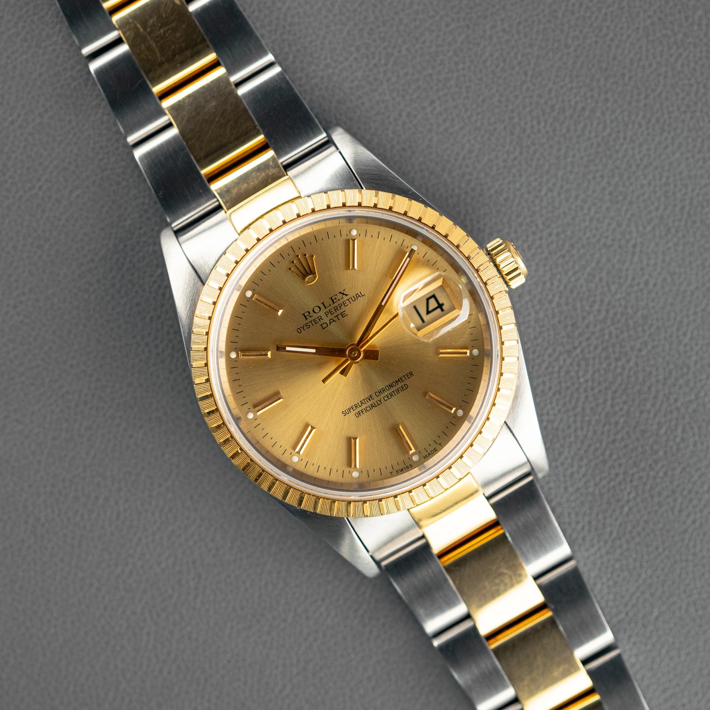 Rolex Oyster Perpetual Date 15223 Two‑Tone 34mm