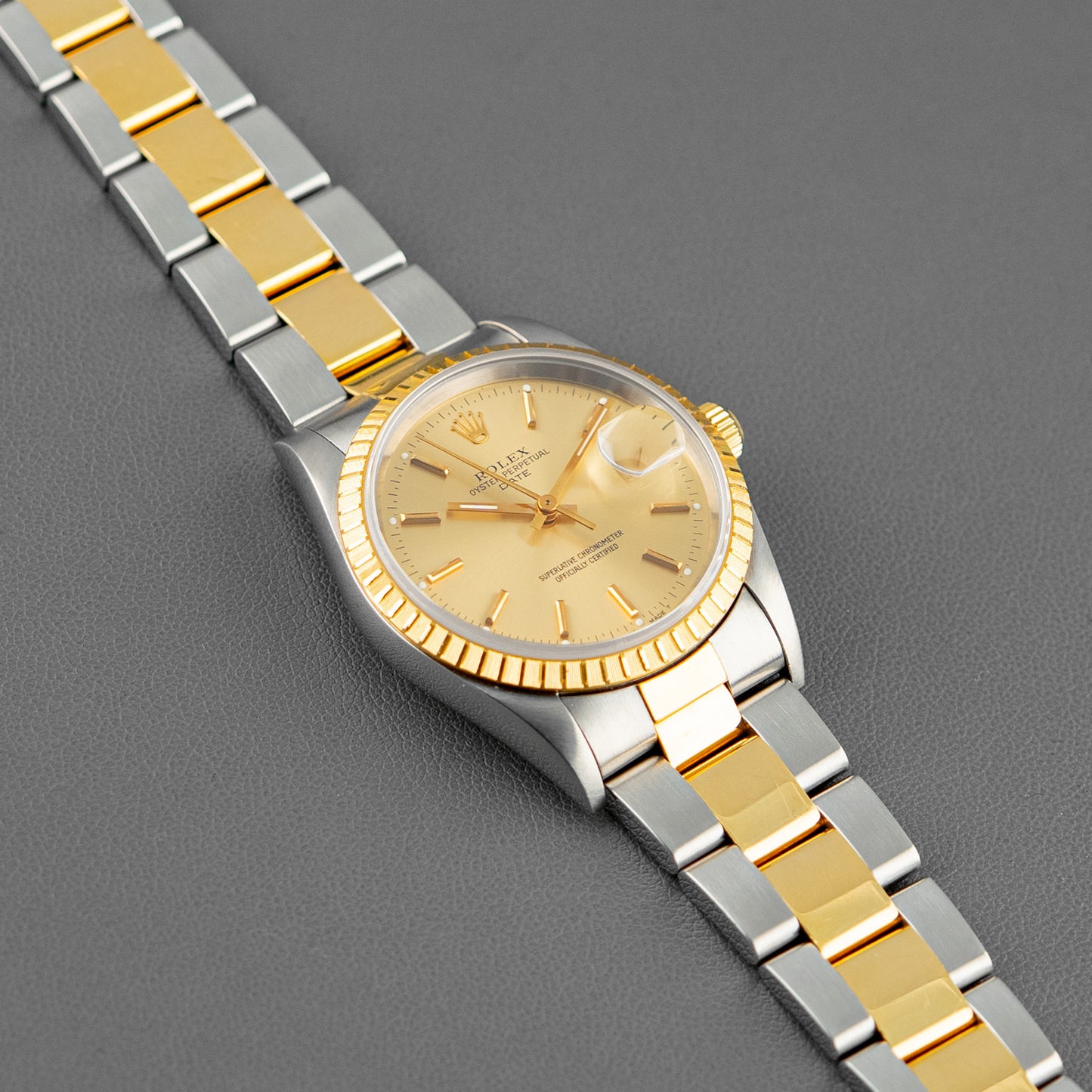 Rolex Oyster Perpetual Date 15223 Two‑Tone 34mm