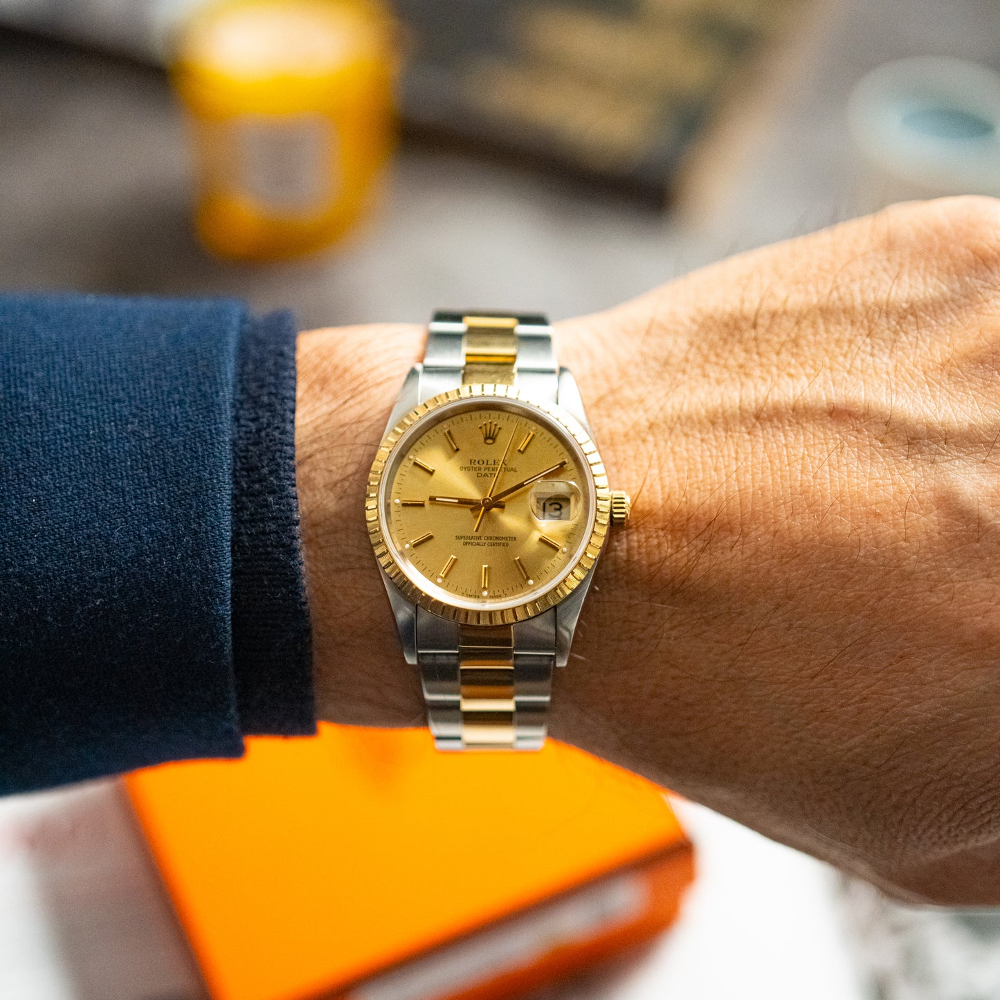 Rolex Oyster Perpetual Date 15223 Two‑Tone 34mm