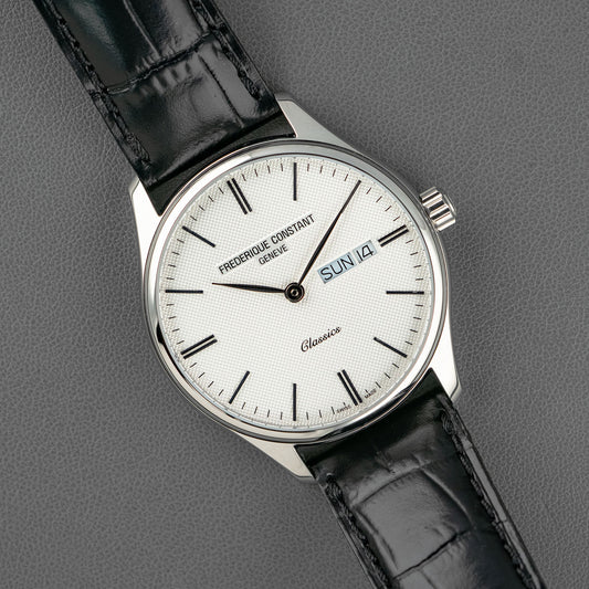 Frederique Constant Slimline Quartz Steel White 37mm