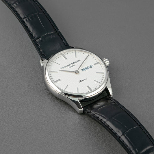 Frederique Constant Slimline Quartz Steel White 37mm
