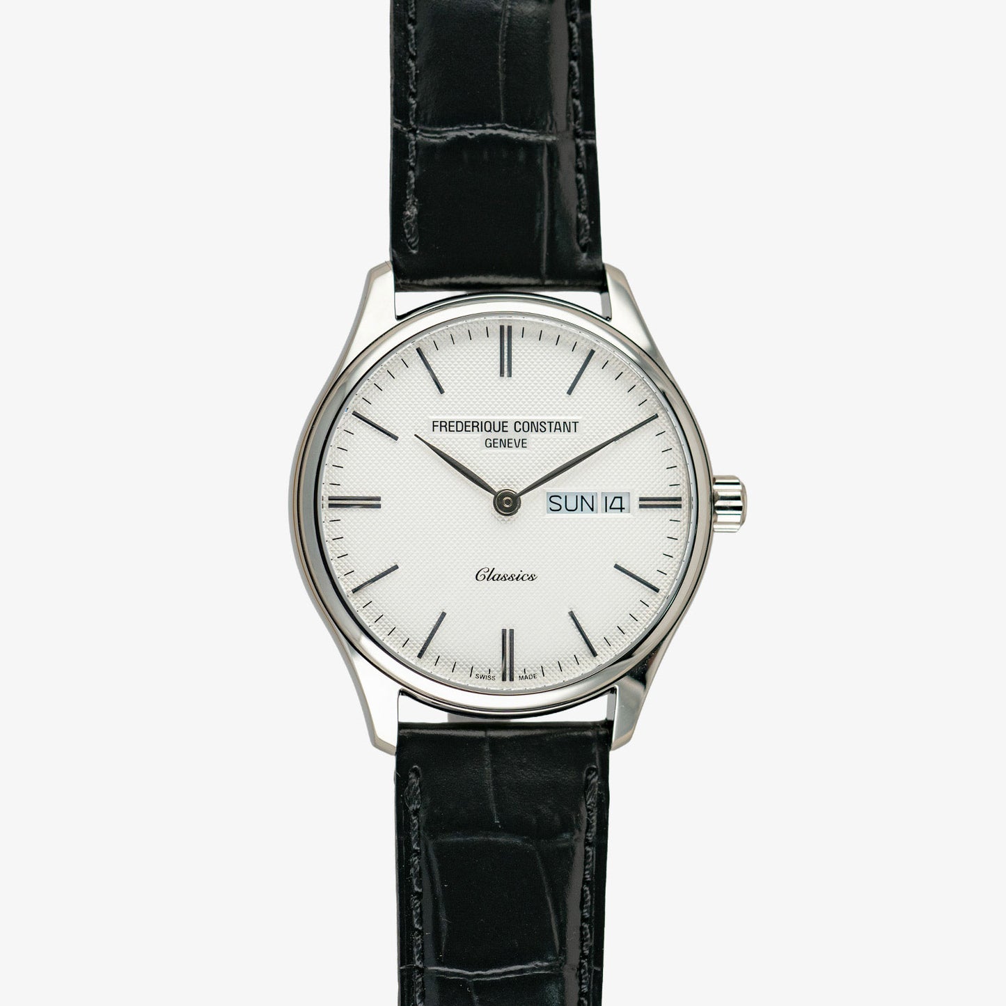 Frederique Constant Slimline Quartz Steel White 37mm