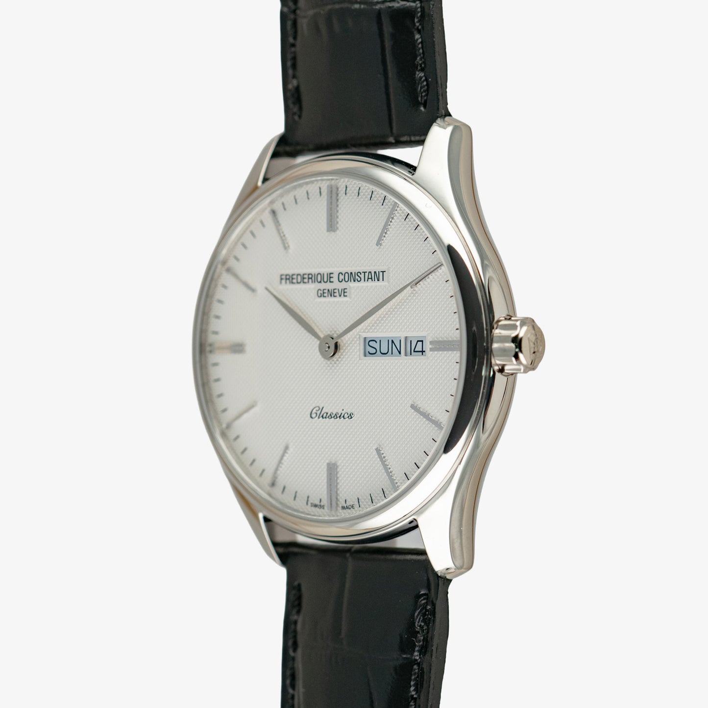 Frederique Constant Slimline Quartz Steel White 37mm