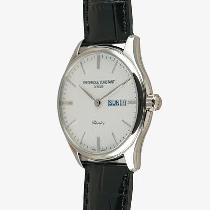 Frederique Constant Slimline Quartz Steel White 37mm