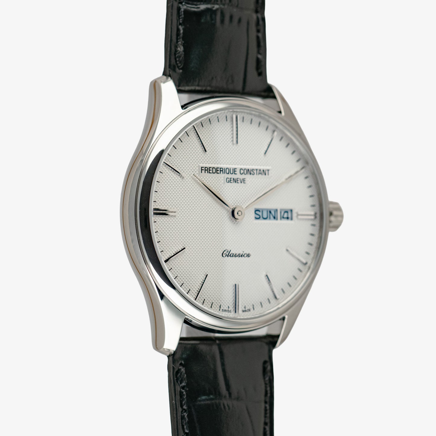 Frederique Constant Slimline Quartz Steel White 37mm
