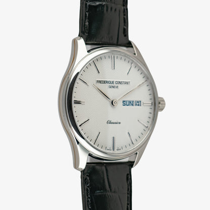 Frederique Constant Slimline Quartz Steel White 37mm