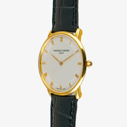 Frederique Constant Slimline Quartz Roman Dial Gold 37mm