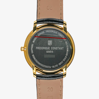 Frederique Constant Slimline Quartz Roman Dial Gold 37mm