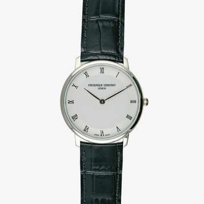 Frederique Constant Slimline Quartz Roman Dial Steel 37mm