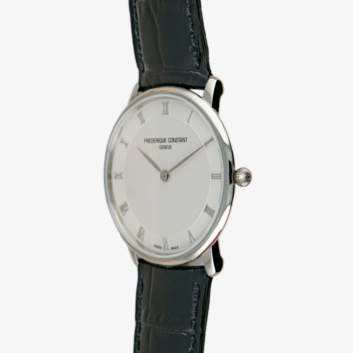 Frederique Constant Slimline Quartz Roman Dial Steel 37mm
