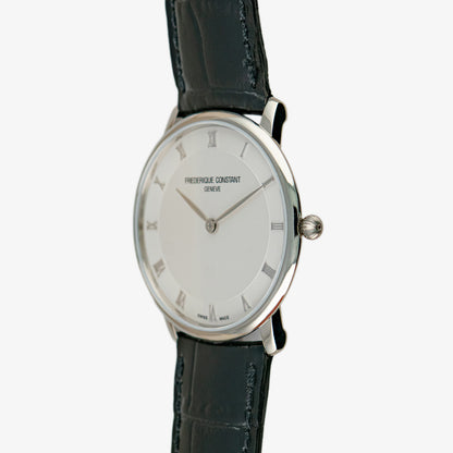 Frederique Constant Slimline Quartz Roman Dial Steel 37mm