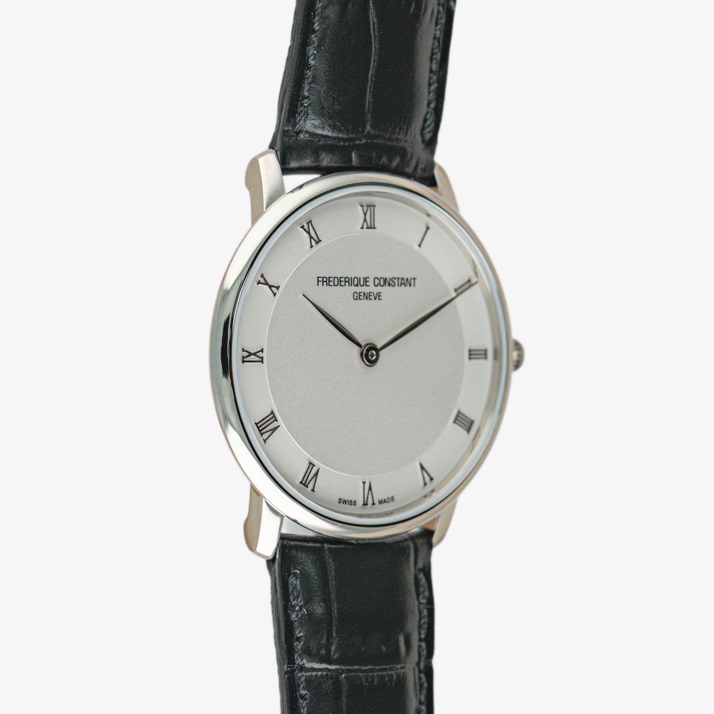 Frederique Constant Slimline Quartz Roman Dial Steel 37mm
