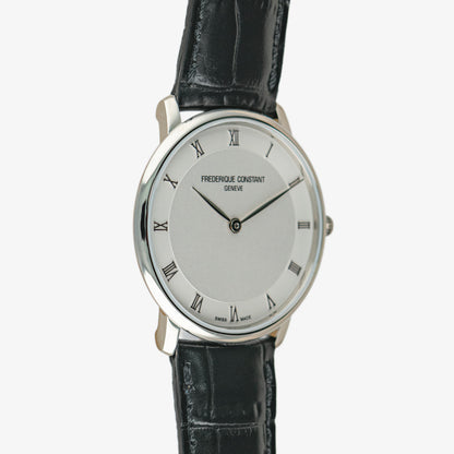 Frederique Constant Slimline Quartz Roman Dial Steel 37mm