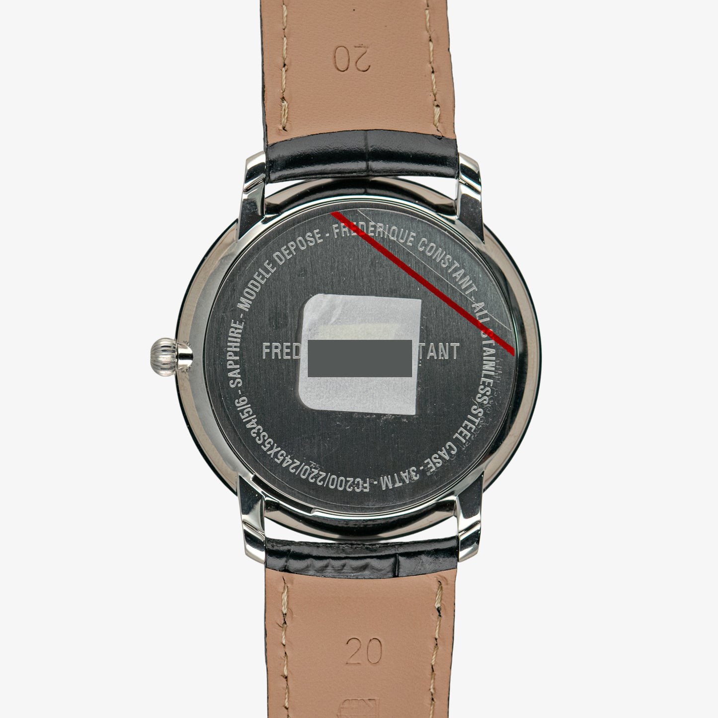 Frederique Constant Slimline Quartz Roman Dial Steel 37mm