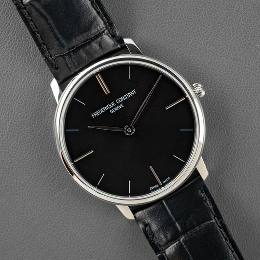 Frederique Constant Slimline Quartz Black Dial 40mm