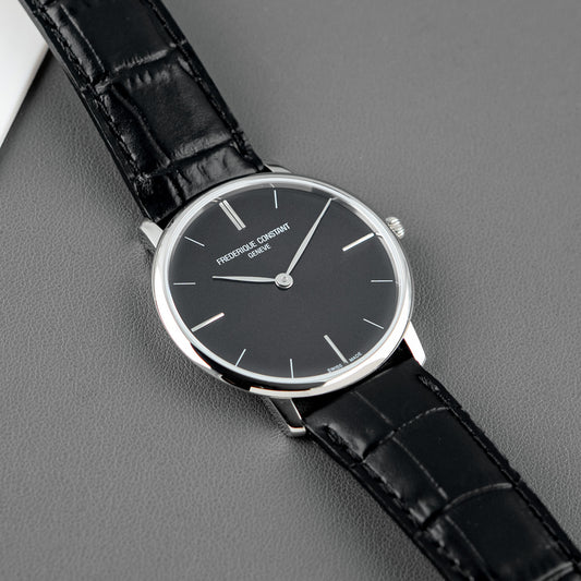 Frederique Constant Slimline Quartz Black Dial 40mm