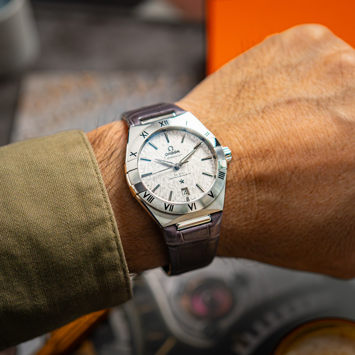 Omega Constellation Automatic Silver Dial Grey 39mm