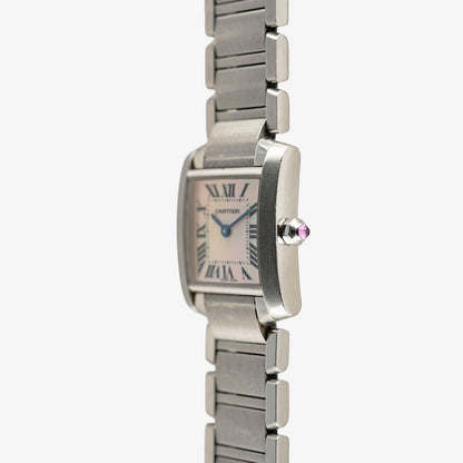 Cartier Tank Française Quartz Pink Dial Steel 20mm