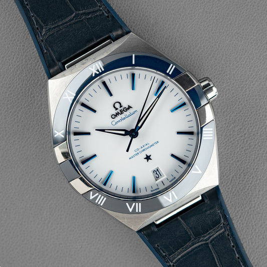 Omega Constellation Automatic White Dial Blue 41mm
