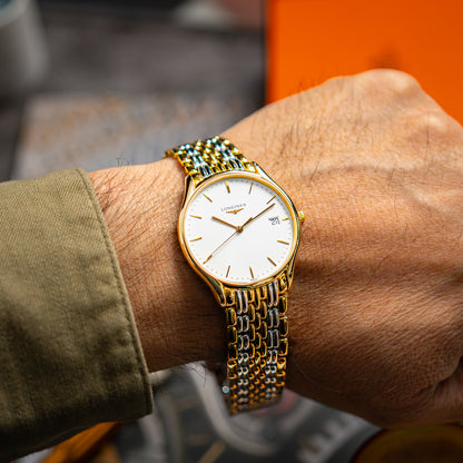 Longines Lyre Quartz Two-Tone White Dial 38mm