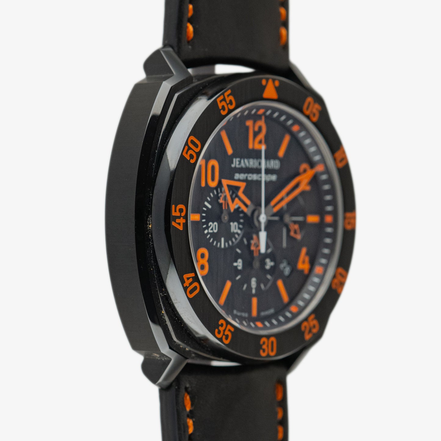 JeanRichard Aeroscope Automatic Chronograph Black Orange 44mm