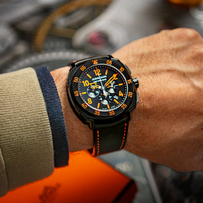 JeanRichard Aeroscope Automatic Chronograph Black Orange 44mm